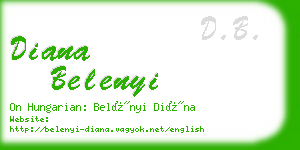 diana belenyi business card